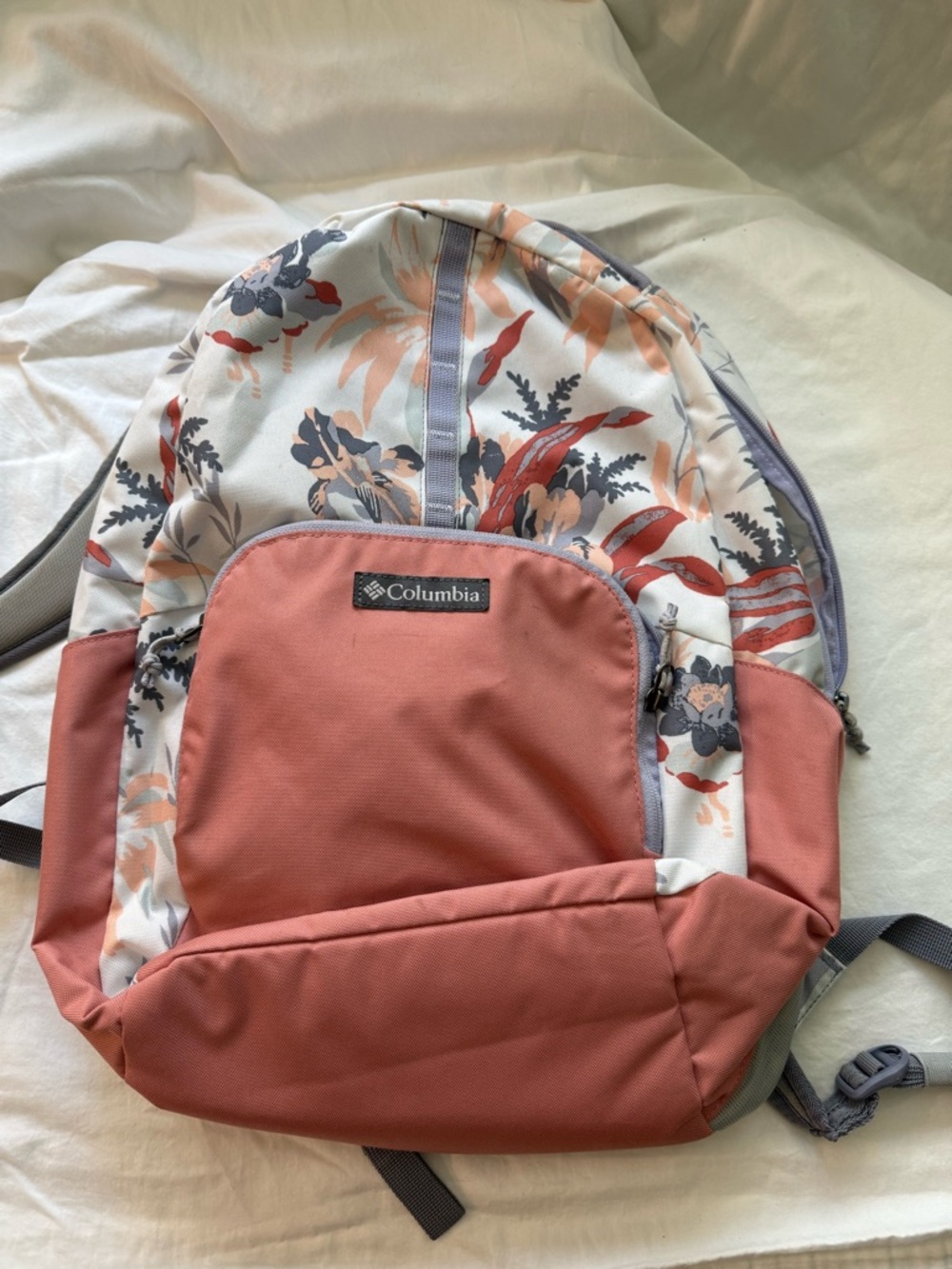 Columbia Coral Pink Floral Daypack